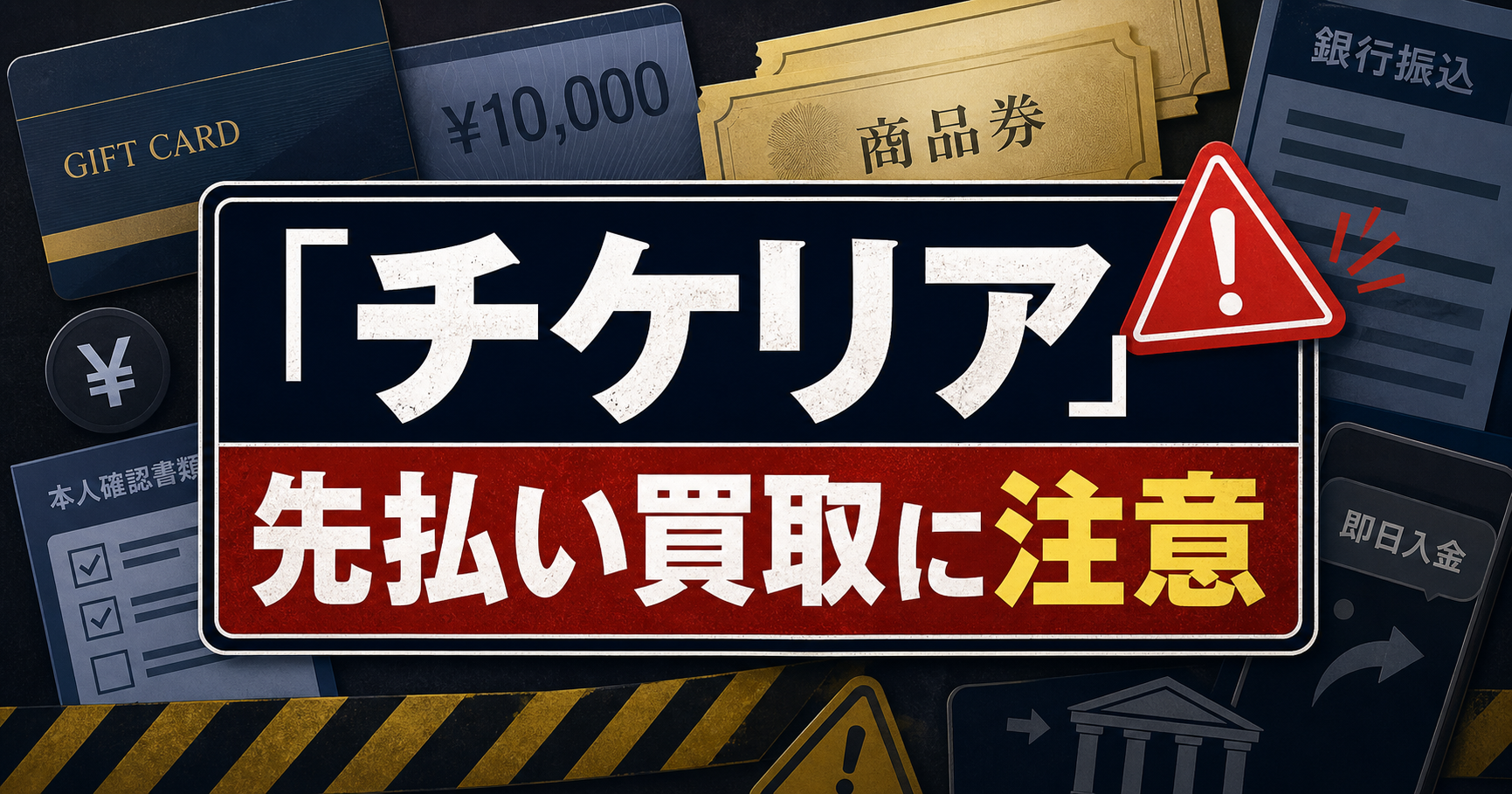 チケリア 先払い買取に注意