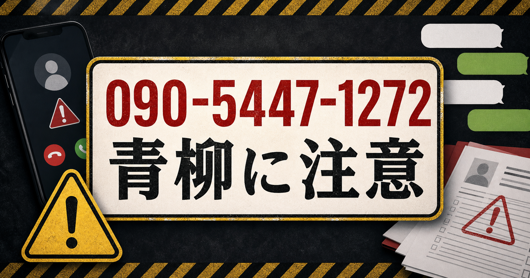 090-5447-1272 青柳 闇金に注意