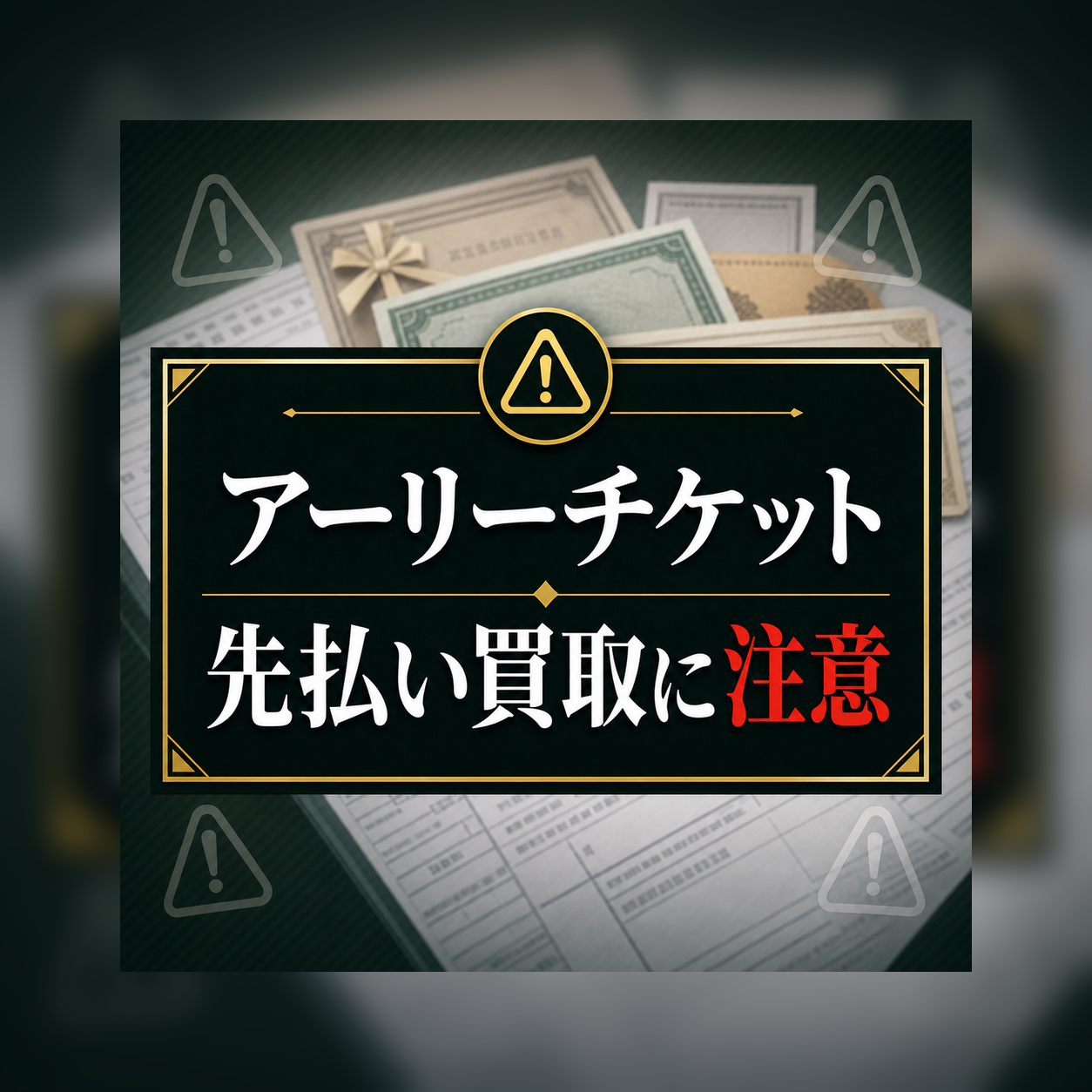 アーリーチケット 先払い買取に注意