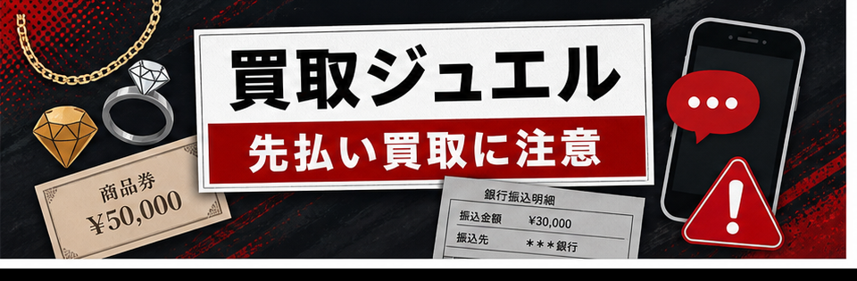 買取ジュエル 先払い買取に注意