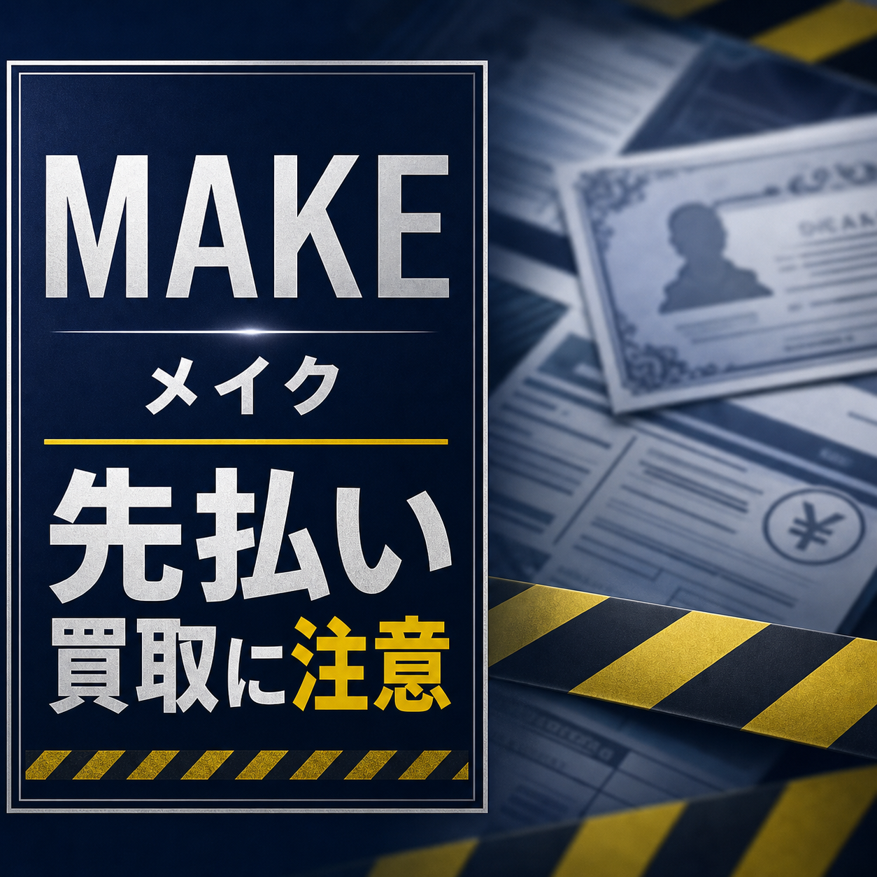 MAKE-メイク- 先払い買取に注意