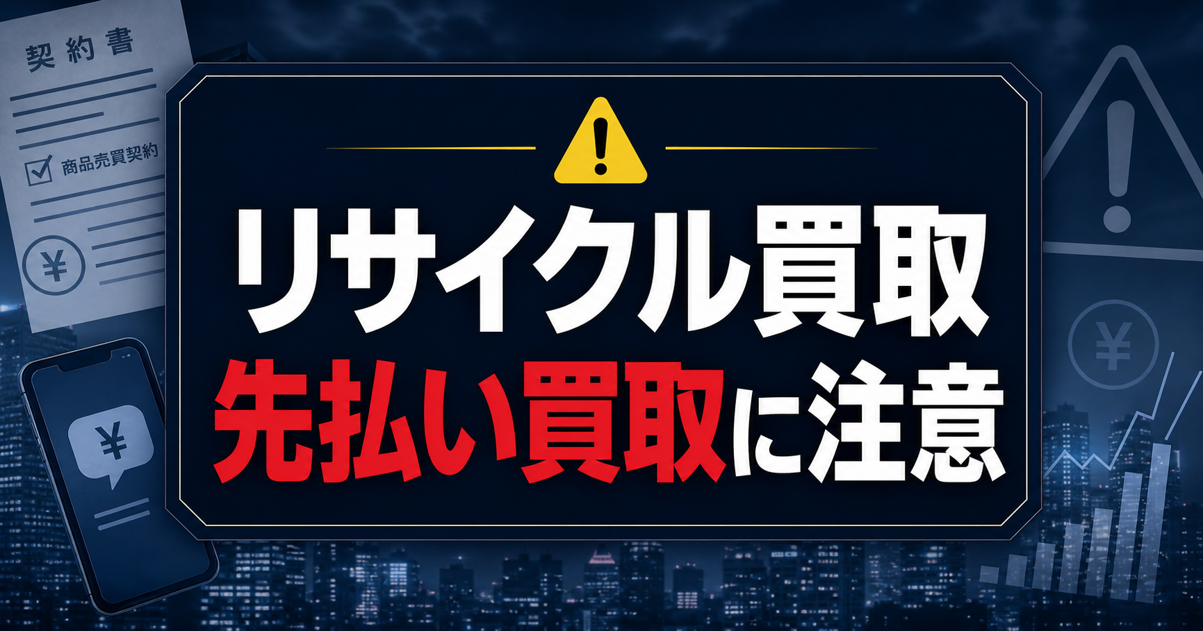 リサイクル買取 先払い買取に注意