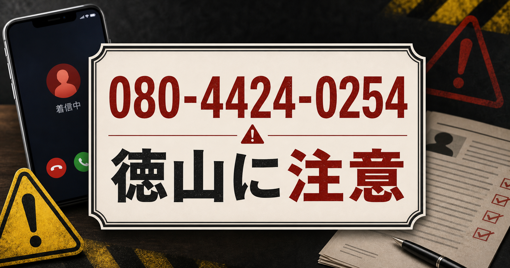080-4424-0254 徳山 闇金に注意