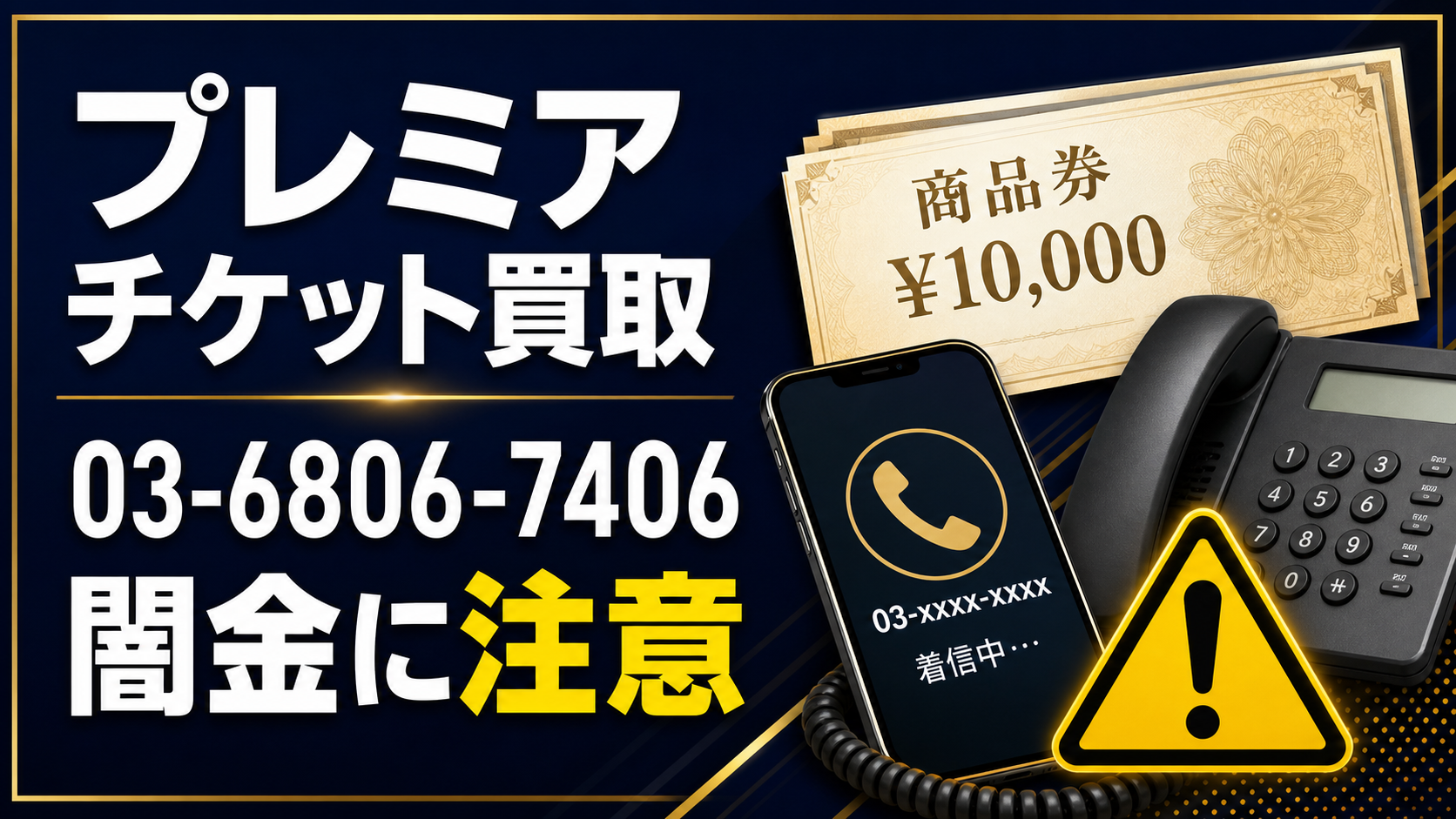 03-6806-7406 プレミアチケット買取 闇金に注意