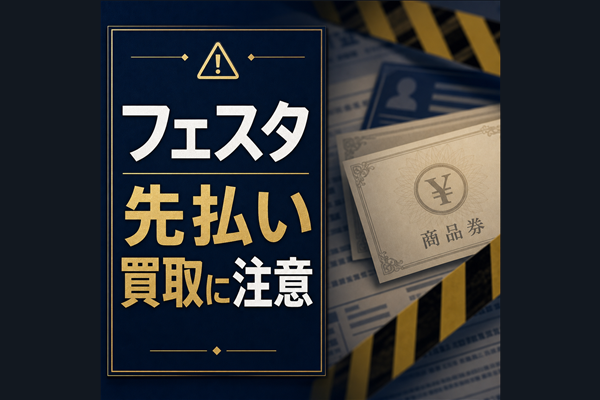 フェスタ-FESTA- 先払い買取に注意