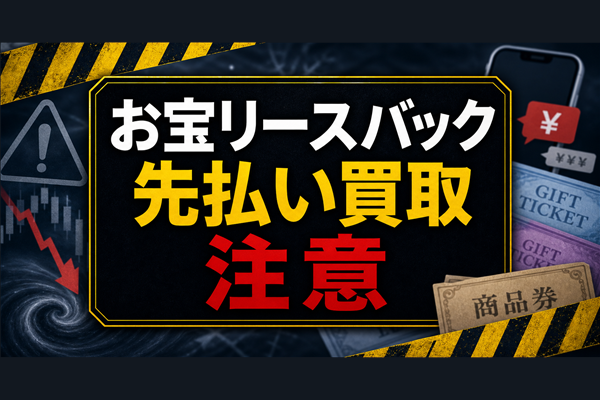お宝リースバック 先払い買取に注意