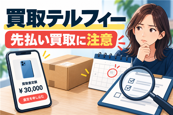 買取テルフィー（TERUFY）の先払い買取条件と注意点