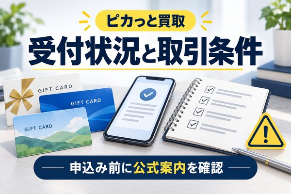 ピカっと買取の受付状況と後日郵送の条件を確認