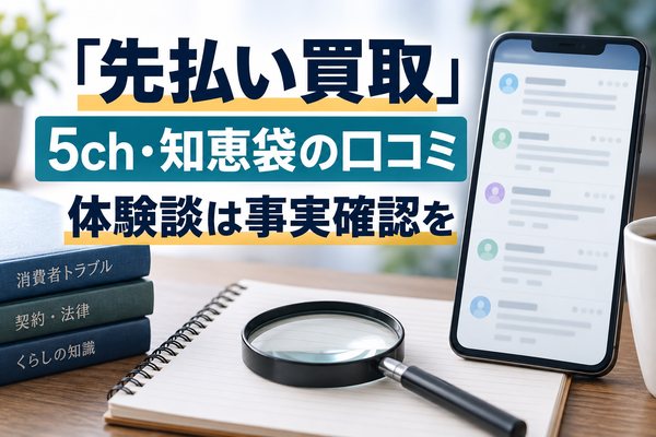 先払い買取の5ch・知恵袋の体験談を確認するポイント